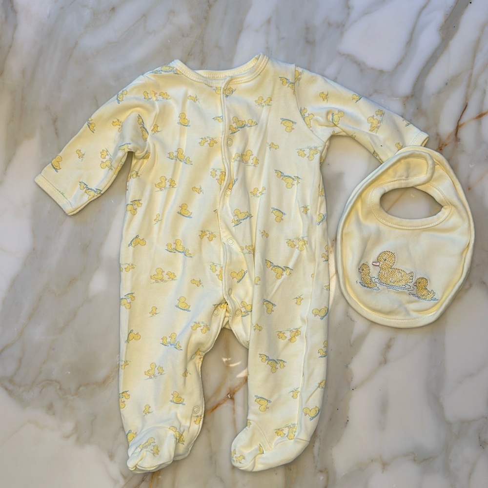 Little Me Ducky Onesie & Bib